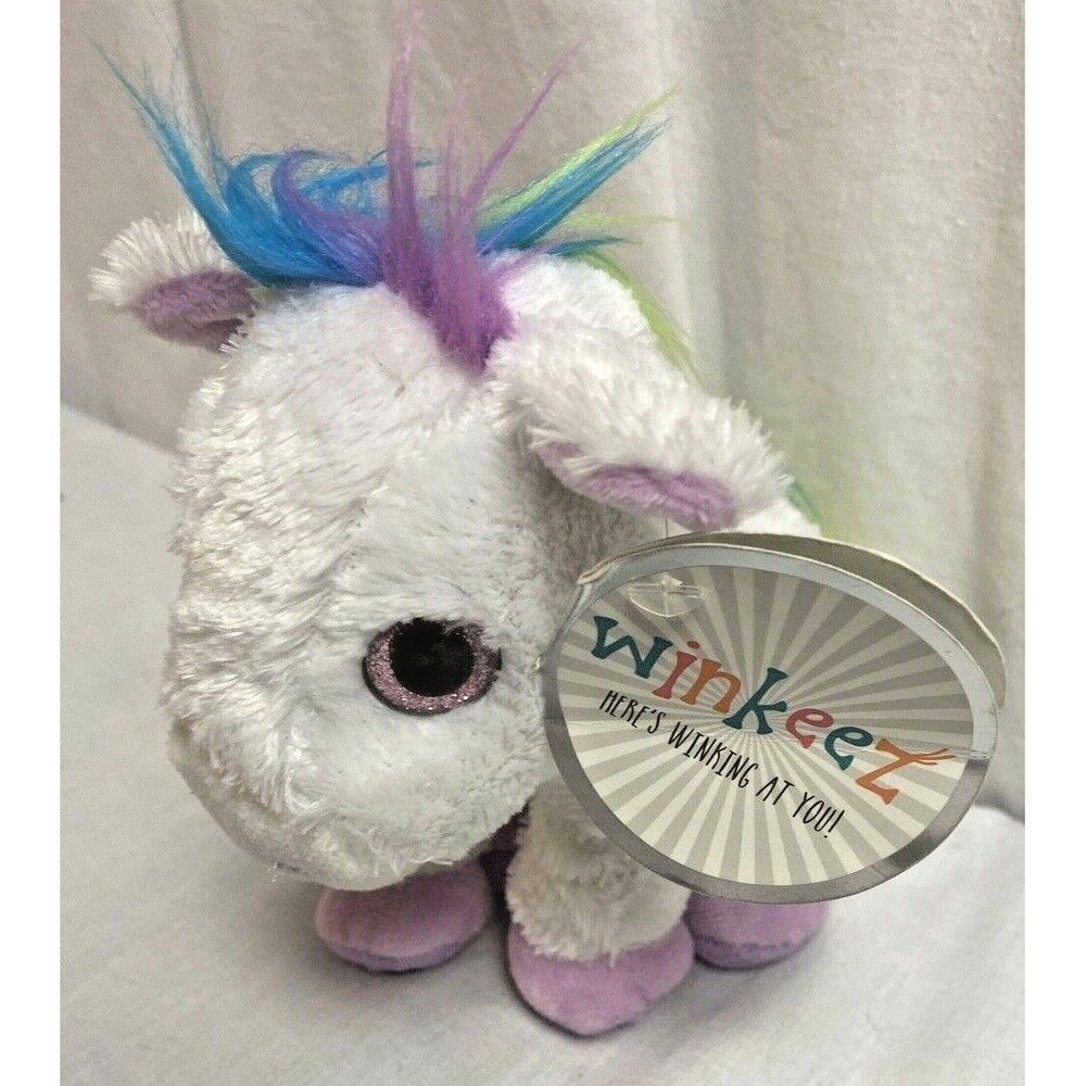 Winkeez Plush Toy Hayden the Horse New with tags rainbow tailed mane white 7"